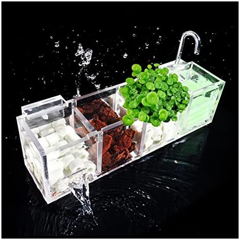 NUPART Aquarium Caixa de filtro externo do tanque de peixes sem bomba de água aumenta o filtro