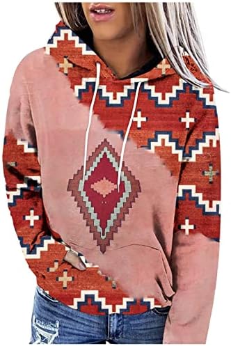 Hoodies astecas para mulheres de estilo étnico ocidental