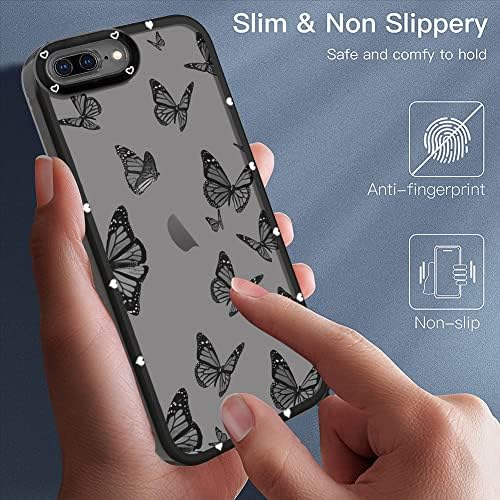 LSL Compatível com iPhone 8 Plus Case iPhone 7 Plus Case Butterfly Butterfly Deign Deign Soft