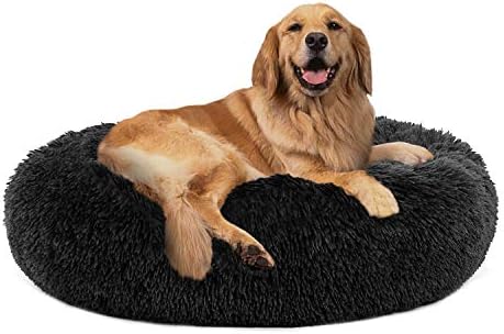 Cachorro calmante cama de cachorro cama de cachorro rosquinha, canteiro de animais de estimação de pet de pele