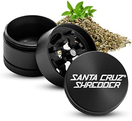 Santa Cruz Shredder Metal Herb Grinder Surnled top para uma aderência mais forte de 3 pedaços pequenos