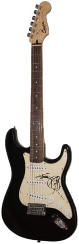 Jimmy Cliff assinou autógrafo em tamanho real Black Fender Stratocaster Guitar Decomer Jimmy Cliff, Magia