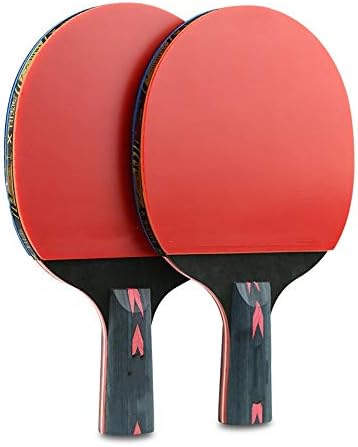 Teerwere ping ping pong paddle mesa tênis raquete 2 bastões de tênis dupla raquete de tênis profissional