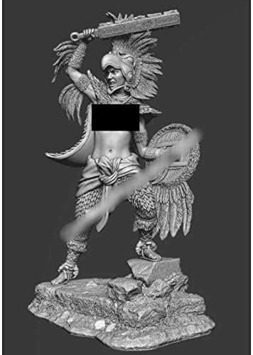 Goodmoel 1/24 Kit de modelo de resina guerreira feminina de fantasia antiga/soldado não montado e sem pintura kit
