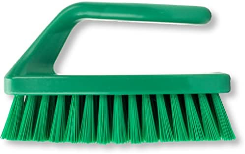 Esparta 40024ec09 Escova de esfoliação de poliéster, escova de mão para limpeza, 6 polegadas, verde
