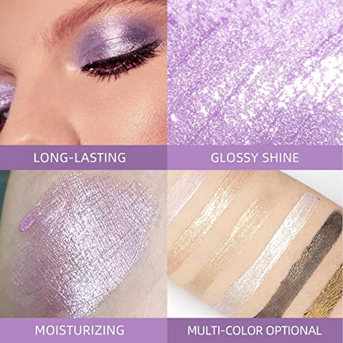 1pc Glitter Eyeshadow Shimmer Metallic Liquid Eyeshadow Longa Durading Shine Eye Shadow Makeup para mulheres,