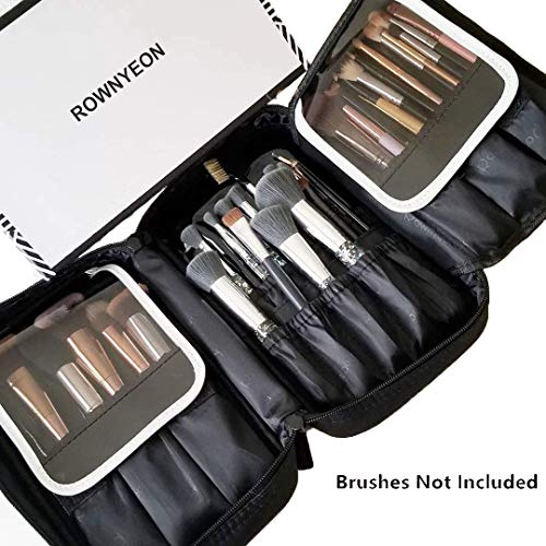 ROWNYYEON Makeup Brush Bag Makeup Brush Solder Bag de maquiagem Organizador de maquiador portátil Bolsa multifuncional