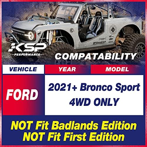 Kit de elevador esportivo de bronco de 1,5 polegada KSP para 2021 2022 2023 Ford Bronco Sport 4wd, 1,75 F+1,25