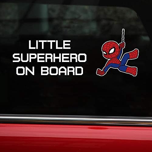 Meitinalife 3pcs pequeno super -herói bebê a bordo adesivos de carro e decalques 5 x6 crianças