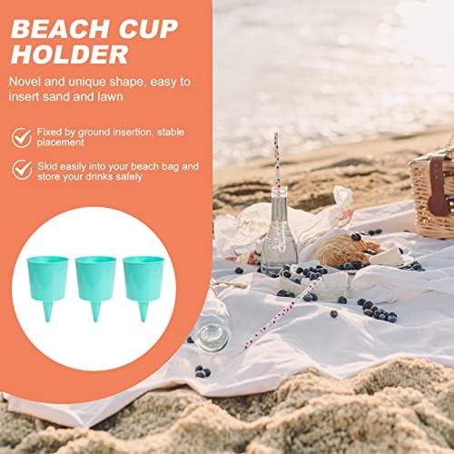 Tolho de celular do doitool Stand 3pcs copo de praia copo de copo de areia de areia co -russa de areia de copo de copo de xícara de férias de férias de praia para bebidas móveis titular