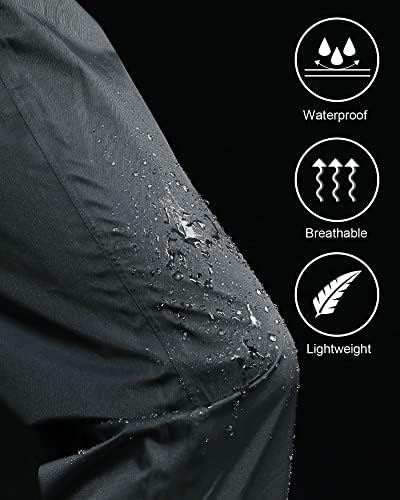 Calças de chuva masculinas de iCreek, à prova de vento respirável à prova de vento, sobre calças,