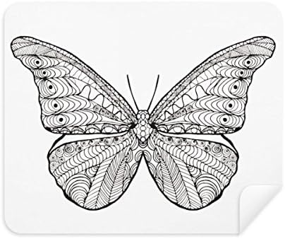 Linda Butterfly Animal Retrato Sketch Limpeza Tela Limpador 2pcs Camurça Fabric