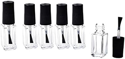 Ebonee 5ml transparente vazio de garrafas de esmalte DIY para amostras de arte de unhas, garrafas de esmalte