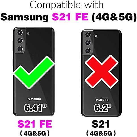 Furiet Compatível com Samsung Galaxy S21 Fe Gaxaly S 21 Fe 5g Caso da carteira 9 Card Slots Retro Colo