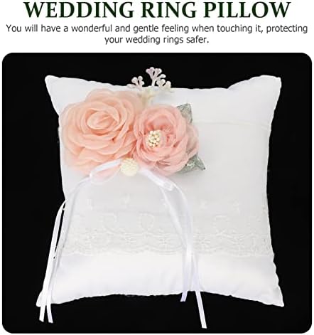 Almofadas de portador de anel de quintal Ringos de casamento Projeto de Flor Flor Design de Bridal