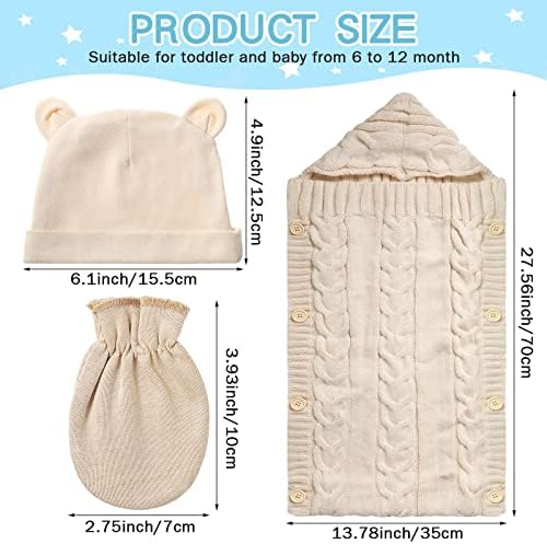 Recém-nascidos Baby Blankt Knit Saco de dormir Receber Cobertores de carrinhos de carrinho com chapéu de bebê