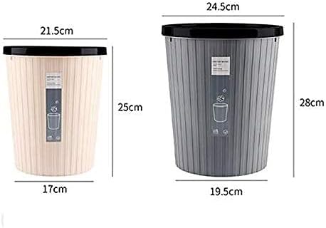 Lixo de lixo de lixo de lixo wxxgy pode latas de lixo listrado sem cobertura para cozinhas de banheiro lixo/branco/21.5x25cm