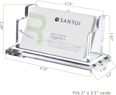 Titular do cartão de visita de Sanrui para mesa, exibição de cartão de visita de acrílico clara, encaixa