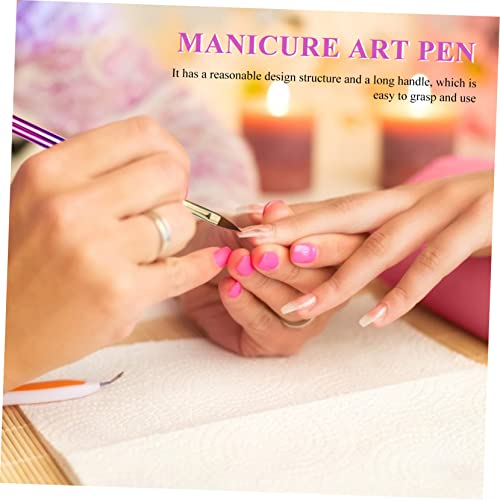 Fomiyes 5pcs Nylon Hair Pintura caneta para uñas acrilicas pincel de pincel de água YN Kit de unhas redonda