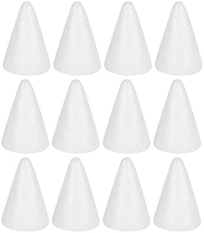 Sewroro Party Supplies 12pcs Cones de espuma Coes Polystireno Christmas Tree Cones for DIY Crafts Christmas