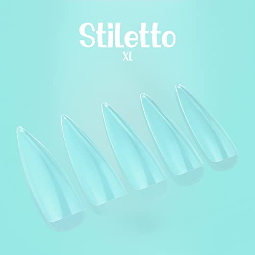 STILETTO XL | Dicas de unhas em gel | Nabulous unhas | Dicas de unhas de gel macio STILETTO | Capa completa