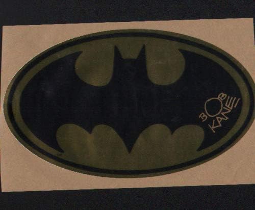 Bob Kane DC Batman Metallic Gold Foil Seal original Signature Vintage + 4 com COA