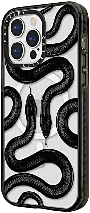 Casetify de impacto Caso para iPhone 13 Pro Max Compatível com MagSafe - Black Kingsnake - Black Clear
