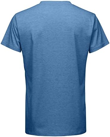 T-shirts masculinas de Ymosrh masculino Camisetas de camiseta de algodão curto de algodão em V para homens
