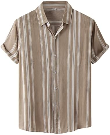 Camisa havaiana masculina camisa de verão botão casual para baixo de manga curta camiseta de blusa de tampas