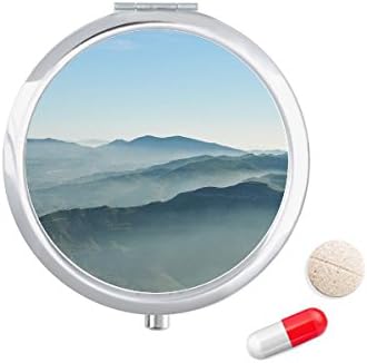 Sunshine Mountains Sky nevoeiro Nature Caso Case Pocket Medicine Storage Box Recipiente Distribuidor