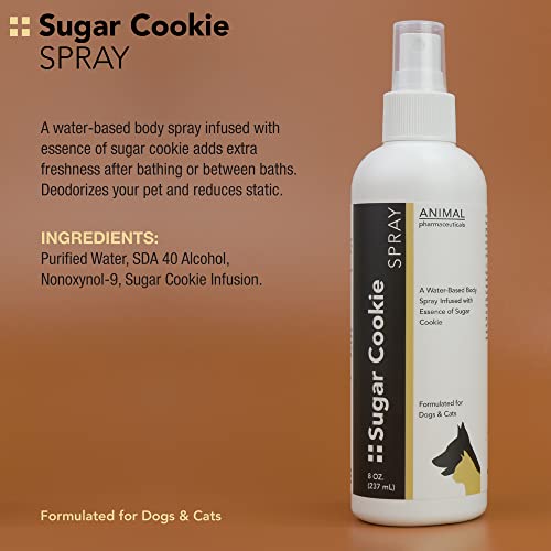 Animal Pharmaceuticals Pet desodorizando spray corporal - perfume de biscoito de açúcar doce - spray corporal de