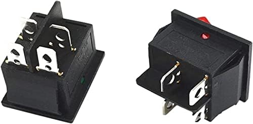 Chave de balanço Gibolea Brasilamento de agasalho Rocker Switch E/S 4 pinos com luz 16a 250VAC