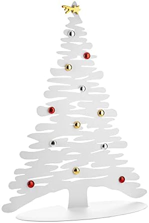 Alessi BM06/70 W - Casca para o Natal, árvore ornamental de Natal em aço colorido com resina epóxi,