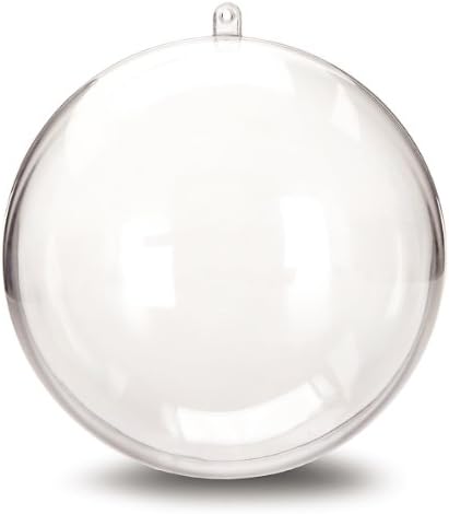 Darice 1105-89 Ornamento de bola de plástico, 140mm, claro, Natal