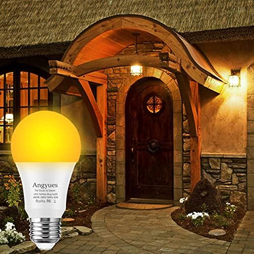 Aproveite a lâmpada de lâmpada de inseto amarelo do amanhecer ao ar livre, 7W Bulbos de inseto de 60W de