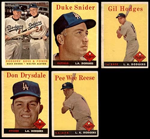 1958 TOPPS LOS ANGELES DODGERS Equipe Los Angeles Dodgers GD+ Dodgers