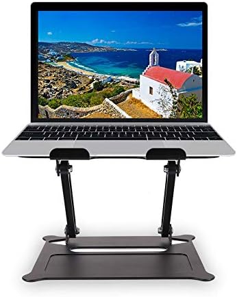 Stand Stand PC compatível com 17 polegadas, suporte para laptop, alumínio, preto mch-a003