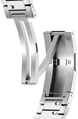 LDFAS Fenix ​​7/6/5 Plus Band, 22mm Fase Titanium Metal Watch Strap com fivela curva compatível