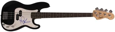 Michael Anthony assinou autógrafo preto em tamanho grande Fender Electric Bass Guitar com James Spence JSA Autenticação