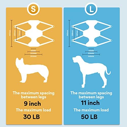 MAUMAPET PET DOG HOMMING Hammock Harness, Dog Unming Remming Sling Hammock, suporte para cuidados com garra