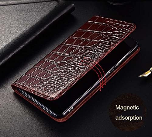 Ekesa Genuine Leather Flip Phone Case, para Apple iPhone 14 Pro Max Case Case Crocodile Padrive Magnetic Folio Kickstand