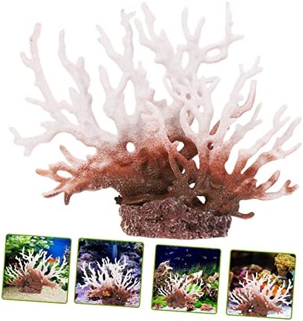 IPETBOOM 4PCS Tanque de peixes Ornamentos de coral Decoração de tanques de peixes Ornamentos de peixes Resina