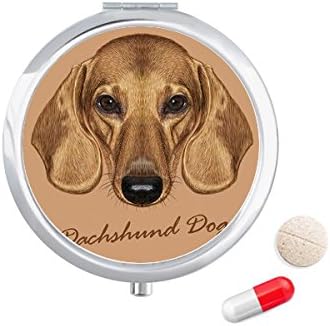 Marrom dachshund cães de cachorro case de bolso de bolso caixa de armazenamento dispensador de recipiente