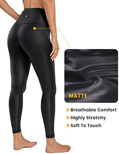 Crz Yoga Butterluxe Matte Faux Leather Leggings For Women 25 '' '/28'