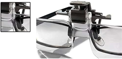 Dloett Light Glasses Links Glass com lupa de clipe para costurar artesanato de leitura do mapa