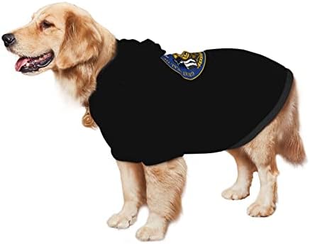 USS Wisconsin BB 64 Logo Capuz de cachorro com suéter de cachorro de bolso para cães médios Cat Puppy Pet Dog