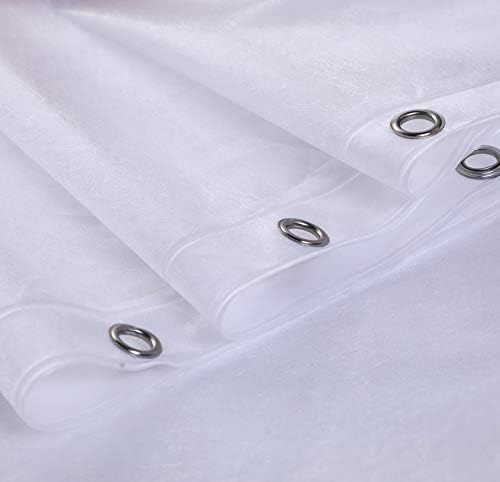 Lineador de cortina de chuveiro curto do Wellcolor 72 x 65 polegadas, revestimento de chuveiro de plástico à prova