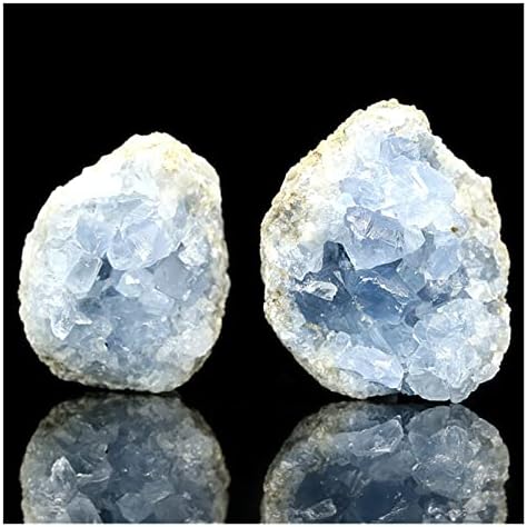 1pc Celestine Stone cluster amostras minerais ásperas de quartzo natural ornamentos de pedra crua para decoração