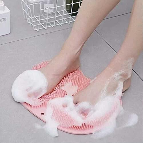 Esfrifador de pé do chuveiro de gofidin, com copos de sucção sem deslizamento, lavagem do pé esfregue para