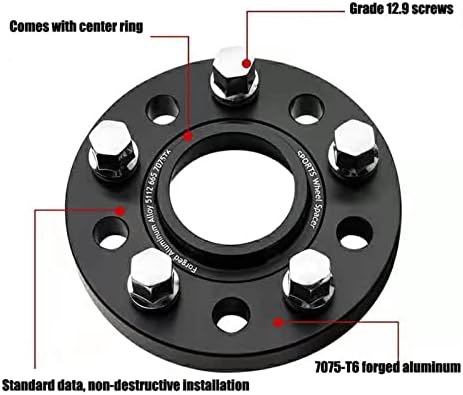 TooHom 1PCS Wheel Spacer 5x112 66.6 ELARGISSEUR DE VOIE Adaptador de alumínio Fit para Merce-DE-DES FIT PARA